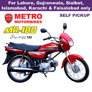 METRO 100cc Motorcycle - MR100 Red / Black Motorbike