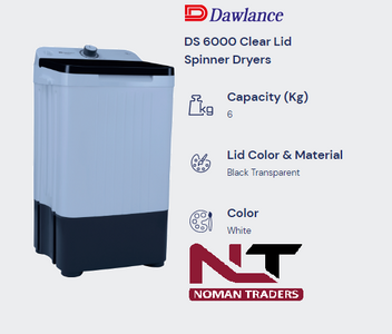 Dawlance Spinner Dryer Machine - DS 6000 C - White & Black