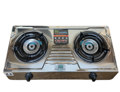 Crown LPG Stove CR 600 Table Top  Panel Material: Stainless Steel